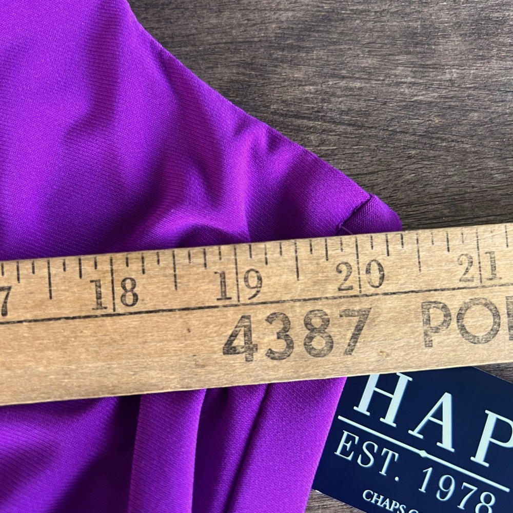 Chaps DAHLIA A-Line Midi Dress Sleeveless Stretch Purple Women's Size XL NWT - Picture 8 of 11